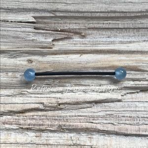 Light‎ Blue Glow In The Dark Industrial Barbell